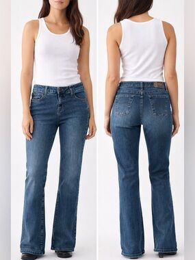 Y2K Lei Bootcut Jeans Juniors 9 Low Rise Stretch Medium Wash Denim